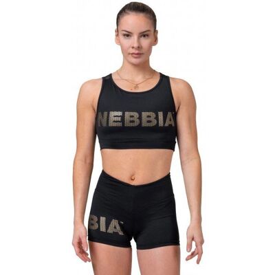 Nebbia Black Mini Top - Women's Sports T-shirt Nebbia Black Mini Top - Women's Sports T-shirt