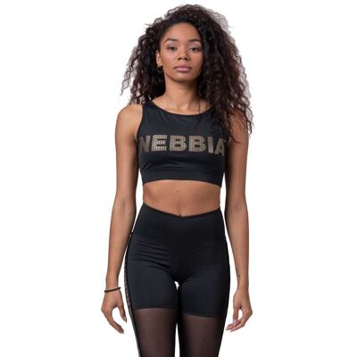 Nebbia Intense Gold Mesh Mini Top Black XS - T-shirt Nebbia Intense Gold Mesh Mini Top Black XS - T-shirt