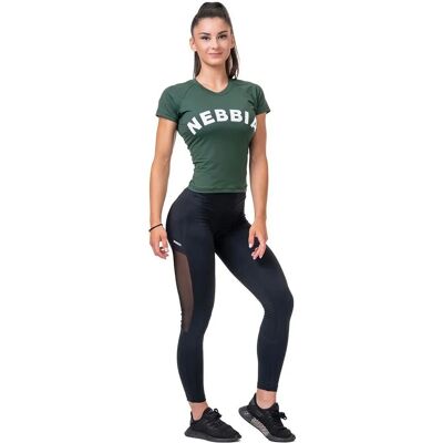NEBBIA Hero N°2 Dark Green Slim Fit T-shirt - Fitness NEBBIA Hero N°2 Dark Green Slim Fit T-shirt - Fitness