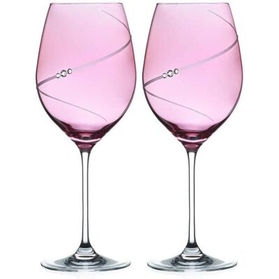 Diamante - Silhouette Pink - 470 ml - Krystalické sklo - Vínové sklenice Diamante - Silhouette Pink - 470 ml - Krystalické sklo - Vínové sklenice