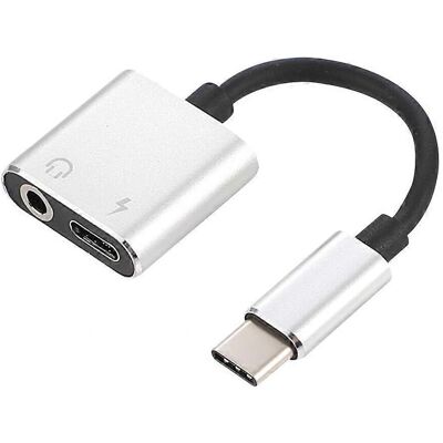 Značka Model - 2 v 1 USB-C na 3,5mm audio adaptér Značka Model - 2 v 1 USB-C na 3,5mm audio adaptér