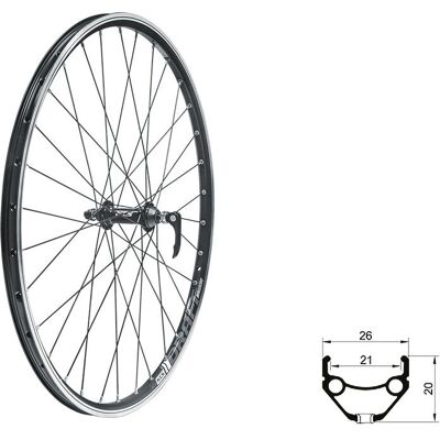 Kellys Draft Fahrradfelge - 28/29 Zoll, Doppelwandig, V-Bremse, Schnellspanner Kellys Draft Fahrradfelge - 28/29 Zoll, Doppelwandig, V-Bremse, Schnellspanner