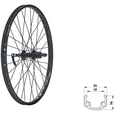 Roues arrière Kellys Wasper V-Brake R VTT - Publicité Roues arrière Kellys Wasper V-Brake R VTT - Publicité