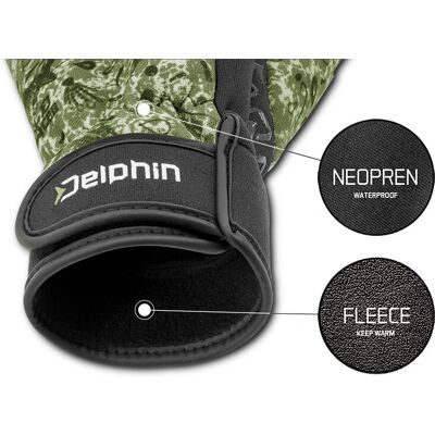Gants en néoprène Delphin NeoFLIX - Gris, Lime L - Gants - Publicité Gants en néoprène Delphin NeoFLIX - Gris, Lime L - Gants - Publicité