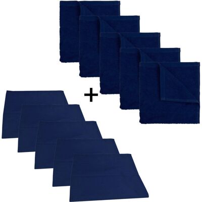 The One Towelling - KeukenSet - Navy - 5 theedoeken & 5 keukendoeken - Theedoekenset The One Towelling - KeukenSet - Navy - 5 theedoeken & 5 keukendoeken - Theedoekenset