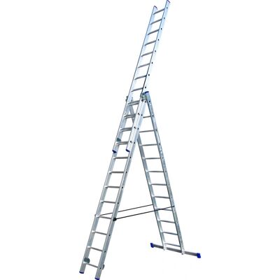 Scala in alluminio Salone SRL Step Up - 3 sezioni, 12 gradini - 7,41m Scala in alluminio Salone SRL Step Up - 3 sezioni, 12 gradini - 7,41m
