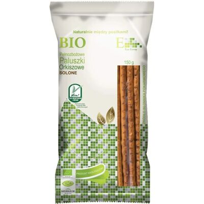 ENVOY Organiczne Paluszki z orkiszowej pełnoziarnistej - Zdrowa przekąska ENVOY Organiczne Paluszki z orkiszowej pełnoziarnistej - Zdrowa przekąska