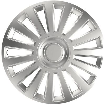 Capa de roda de luxo prateada Versaco 16 polegadas - Dísztárcsák Capa de roda de luxo prateada Versaco 16 polegadas - Dísztárcsák