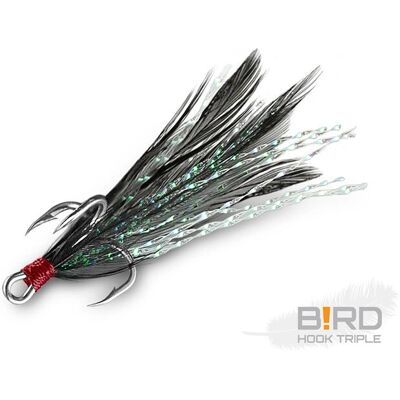 Delphin B!RD Hook TRIPLE - plumes noires #10 - Hook - Publicité Delphin B!RD Hook TRIPLE - plumes noires #10 - Hook - Publicité
