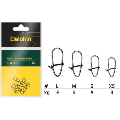 Delphin - FASTLOCK MICRO SNAP - 12 kg - Gold - Snaps Delphin - FASTLOCK MICRO SNAP - 12 kg - Gold - Snaps