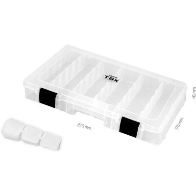 Delphin TBX One 273-6P Clip 273x176x45 mm 6-Compartiments Beige/Noir/Gris Boîte - Publicité Delphin TBX One 273-6P Clip 273x176x45 mm 6-Compartiments Beige/Noir/Gris Boîte - Publicité