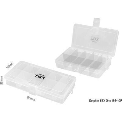 Delphin - TBX One 214-10P - 214x113x41mm - 10 compartiments - Boîte de rangement - Publicité Delphin - TBX One 214-10P - 214x113x41mm - 10 compartiments - Boîte de rangement - Publicité