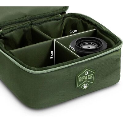 Delphin SPACE C2G - 4x Borsa per bobine di ricambio, Grigia, Lime, Argento Delphin SPACE C2G - 4x Borsa per bobine di ricambio, Grigia, Lime, Argento