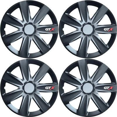 Versaco Capas de Roda 4 Peças Preto Carbono 16" Versaco Capas de Roda 4 Peças Preto Carbono 16"