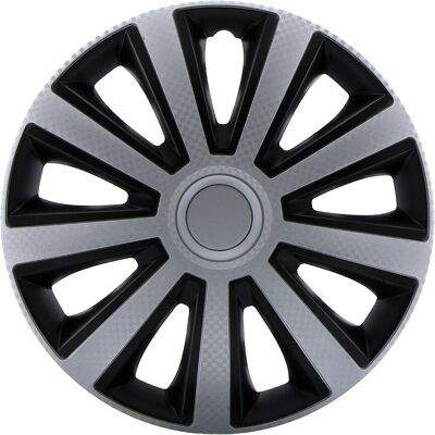 Versaco Aviator 16 Pouces Carbone Argent Noir Capuchons de Roues - Capuchons de Roue - Publicité Versaco Aviator 16 Pouces Carbone Argent Noir Capuchons de Roues - Capuchons de Roue - Publicité