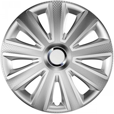Versaco Aviator Carbon 16 Prata - Capa de roda Versaco Aviator Carbon 16 Prata - Capa de roda