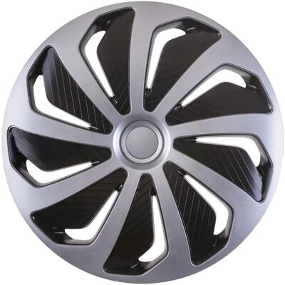 Versaco - Navkapsel Vind Sølv/Svart 16 inch Versaco - Navkapsel Vind Sølv/Svart 16 inch