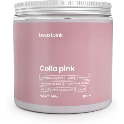 BeastPink Pink Kolagen - Hrozno - Podpora Pleti & Vlasů - 240g BeastPink Pink Kolagen - Hrozno - Podpora Pleti & Vlasů - 240g