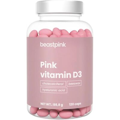 BeastPink - Vitamine D3 - 120 gélules - Complément alimentaire - Publicité BeastPink - Vitamine D3 - 120 gélules - Complément alimentaire - Publicité