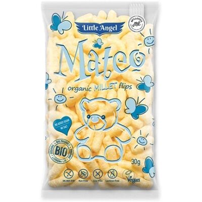 Chipsy z bio kukurydzy i prosa Little Angel - Bez glutenu Chipsy z bio kukurydzy i prosa Little Angel - Bez glutenu