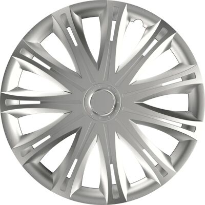 Versaco - Spark Silver 14 Pouces - 4 pièces - Classic Line - Ensemble d enjoliveurs de roue - Publicité Versaco - Spark Silver 14 Pouces - 4 pièces - Classic Line - Ensemble d enjoliveurs de roue - Publicité