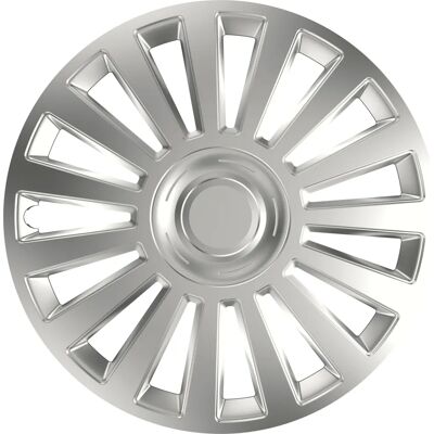 Ensemble de Couvre-roues Versaco - 15 Pouces - Argent - Haute Qualité - Publicité Ensemble de Couvre-roues Versaco - 15 Pouces - Argent - Haute Qualité - Publicité