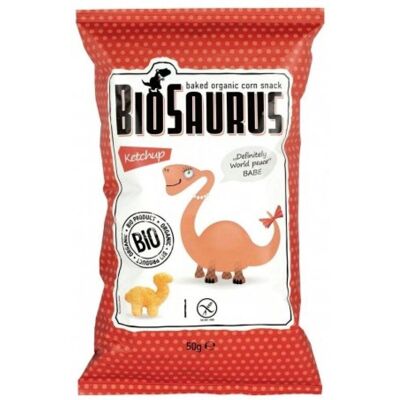 BIOSAURUS Ketchup Mais Chips - Mais Chips - Glutenfrei BIOSAURUS Ketchup Mais Chips - Mais Chips - Glutenfrei