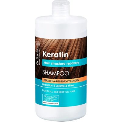 Shampoo à la kératine Dr. Santé 1000ml pour Cheveux Abîmés - Publicité Shampoo à la kératine Dr. Santé 1000ml pour Cheveux Abîmés - Publicité