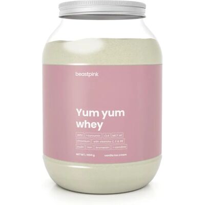 BeastPink Yum Yum Whey Lody waniliowe - Białko serwatkowe 1000 g BeastPink Yum Yum Whey Lody waniliowe - Białko serwatkowe 1000 g