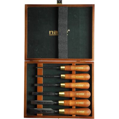 Ensemble de gouges Narex - 6 tailles, poignées ergonomiques - Outils de menuiserie - Publicité Ensemble de gouges Narex - 6 tailles, poignées ergonomiques - Outils de menuiserie - Publicité