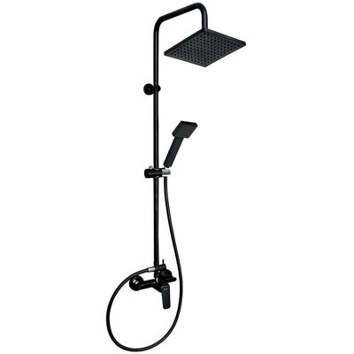 Set Doccia Nero Novaservis con Miscelatore e Testa - Sistema Doccia Set Doccia Nero Novaservis con Miscelatore e Testa - Sistema Doccia