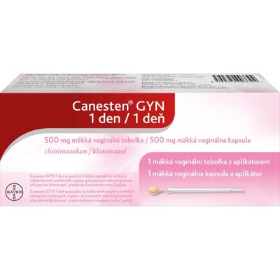 Canesten GYN 1 den 500 mg Vaginální kapsle - Léčba vaginální infekce Canesten GYN 1 den 500 mg Vaginální kapsle - Léčba vaginální infekce
