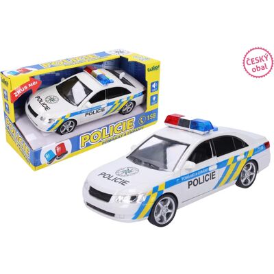 Wiky policejní auto - 24cm plastové na baterie se zvukem a světlem Wiky policejní auto - 24cm plastové na baterie se zvukem a světlem
