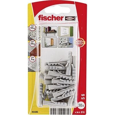 Fischer 045485 Nylon Rawlplug - 30 mm - Vægmonterings Tilbehør Fischer 045485 Nylon Rawlplug - 30 mm - Vægmonterings Tilbehør