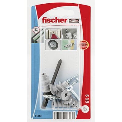 Fischer gipsplugg GK - Nylon, 5 stk, 22mm - Væganker Fischer gipsplugg GK - Nylon, 5 stk, 22mm - Væganker