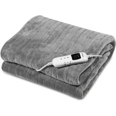 Hyundai CCH130 Couverture électrique - Microfleece - Gris - 6 réglages Hyundai CCH130 Couverture électrique - Microfleece - Gris - 6 réglages