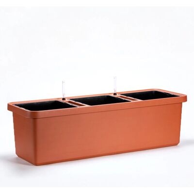 Plastia Berberis TRIO květináč - samozavlažovací, 117 cm, terakota Plastia Berberis TRIO květináč - samozavlažovací, 117 cm, terakota