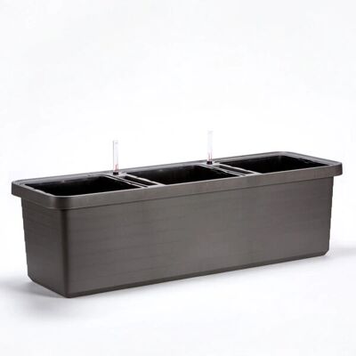Plastia Großraum-Blumenkasten TRIO 117cm - Anthrazit Plastia Großraum-Blumenkasten TRIO 117cm - Anthrazit
