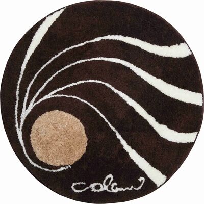 Colani 18 Braune Rund-Badematte - Badteppich Colani 18 Braune Rund-Badematte - Badteppich
