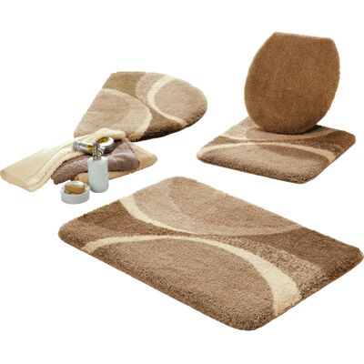 GRUND Beigefarbene Halbrunde Badematte - 50x80cm GRUND Beigefarbene Halbrunde Badematte - 50x80cm