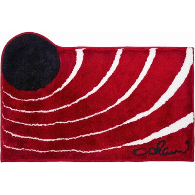 COLANI 2 - Rote rechteckige Badematte - 60x100cm - Badmatte COLANI 2 - Rote rechteckige Badematte - 60x100cm - Badmatte