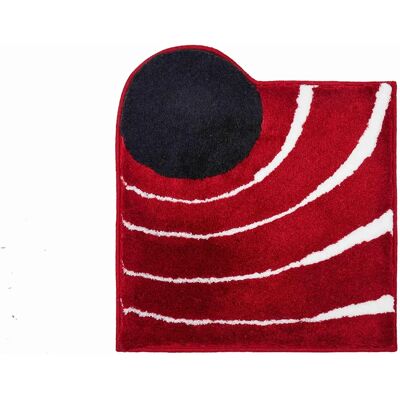 COLANI 2 - Rote Quadrat-Badematte - Badteppich COLANI 2 - Rote Quadrat-Badematte - Badteppich
