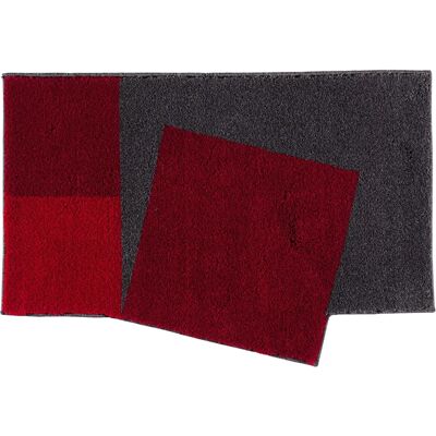 GRUND Badematte rot-grau rechteckig - Bath Mat GRUND Badematte rot-grau rechteckig - Bath Mat