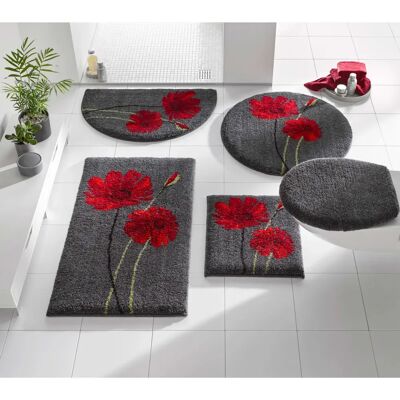 Grund Badematte rund - Bunt Blumenmuster - Badmatte Grund Badematte rund - Bunt Blumenmuster - Badmatte