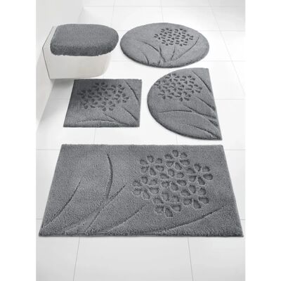 Grund Runde Badematte - Blumenmuster, Rutschfest, 75cm Grund Runde Badematte - Blumenmuster, Rutschfest, 75cm