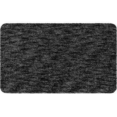 Grund Schwarze/Anthrazit Badematte Rechteckig 65x115cm - Badetextilien Grund Schwarze/Anthrazit Badematte Rechteckig 65x115cm - Badetextilien