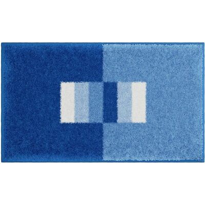 Tapis de bain Grund - 65x115 cm, bleu, rectangulaire, antidérapant Tapis de bain Grund - 65x115 cm, bleu, rectangulaire, antidérapant