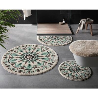 Helline Home Elfenbein Mandala Badematte - Badematte Helline Home Elfenbein Mandala Badematte - Badematte