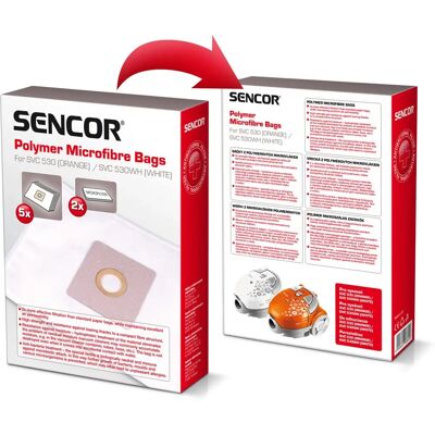 Sencor SVC 530OR/WH - Accessoire pour aspirateur - 5 sacs à poussière - Publicité Sencor SVC 530OR/WH - Accessoire pour aspirateur - 5 sacs à poussière - Publicité