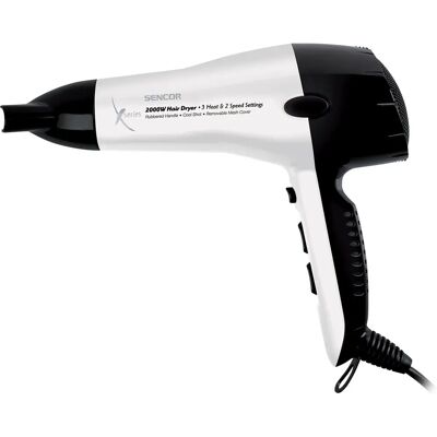 Sencor SHD 6600W Hiustenkuivaaja - 2000 W, Musta, Valkoinen Sencor SHD 6600W Hiustenkuivaaja - 2000 W, Musta, Valkoinen
